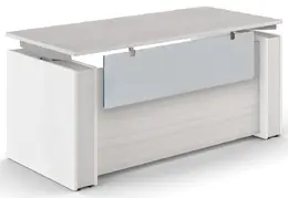 Standing Desk with Acrylic Modesty Panel - Elevare