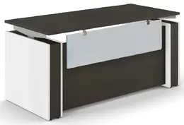Standing Desk with Acrylic Modesty Panel - Elevare