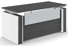 Standing Desk with Acrylic Modesty Panel - Elevare