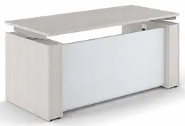 Standing Desk with Glass Modesty Panel - Elevare