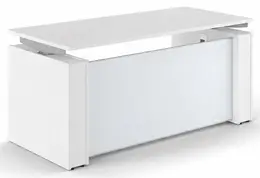 Standing Desk with Glass Modesty Panel - Elevare