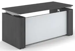Standing Desk with Glass Modesty Panel - Elevare