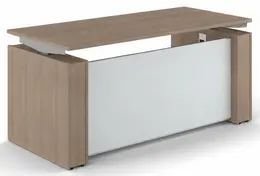 Standing Desk with Glass Modesty Panel - Elevare