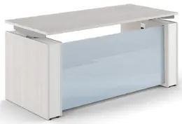 Sit Stand Desk with Glass Modesty Panel - Elevare