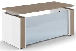 Standing Desk with Glass Modesty Panel - Elevare