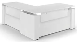 L Standing Desk with Laminate Modesty Panels - Elevare
