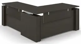 L Standing Desk with Laminate Modesty Panels - Elevare