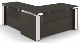 L Shape Standing Desk with Modesty Panels - Elevare