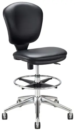 Armless Vinyl Drafting Chair - Metro