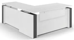 Sit Stand L Desk with Modesty Panel - Elevare