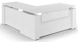 Standing L Desk with Modesty Panel - Elevare