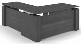 Standing L Desk with Modesty Panel - Elevare
