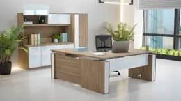 L Shaped Standing Desk with Storage Set - Elevare