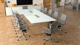 Glass Top Conference Table - Potenza
