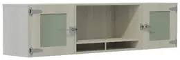 Wall Mounted Hutch with Glass Doors - Mirella