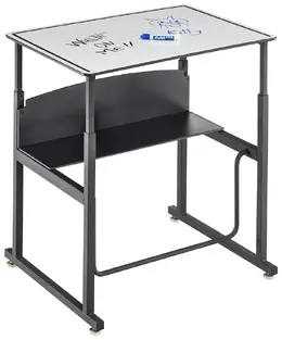 Height Adjustable School Desk with Dry Erase Top - AlphaBetter