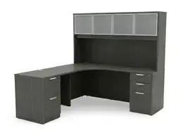 L Shaped Desk with Hutch - HL