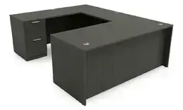 U Shaped Desk with Drawers - HL