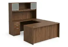 U Shaped Desk with Hutch - HL