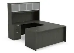 U Shaped Desk with Hutch - HL