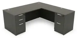 L Shaped Desk with Drawers - HL