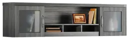 Wall Mounted Hutch with Glass Doors - Aberdeen Series