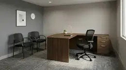 Bow Front L Shaped Desk - HL Series