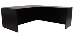 Bow Front L Shaped Desk Shell - PL Laminate