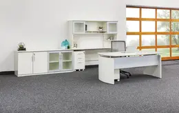 Office Desk with Credenza and Storage Set - Medina