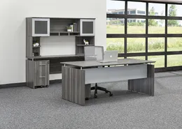 Office Desk with Credenza and Hutch Set - Medina