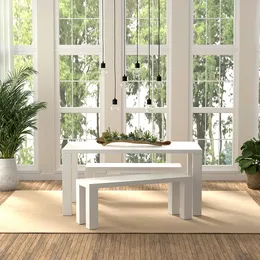 Dining Table and Bench Set - Abby