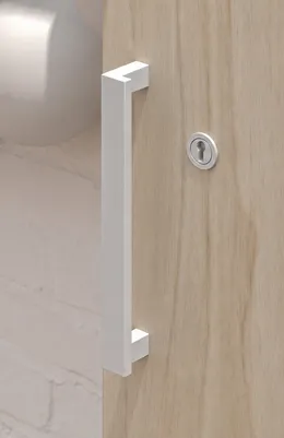 White Locker Handle with Key Lock - Co.Lok