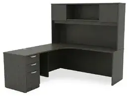 L Shaped Desk with Hutch - HL