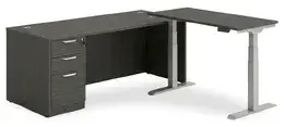 L Shaped Sit Stand Desk - HL
