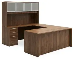 U Shaped Desk with Hutch - HL