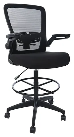 Office Stool Chair with Flip Arms