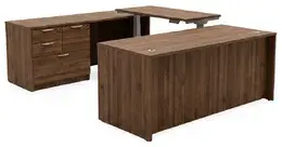 U Shaped Standing Desk with Drawers - HL Series