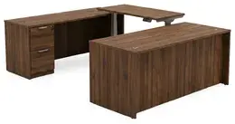 U Shaped Standing Desk with Drawers - HL Series