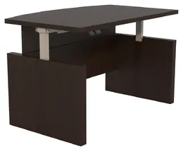 Height Adjustable Bow Front Desk - Aberdeen Series