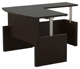 Bow Front L Shape Standing Desk - Aberdeen Series