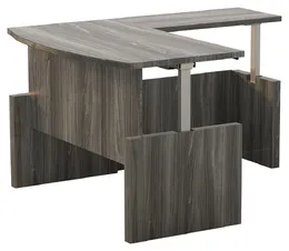 Bow Front L Shape Standing Desk - Aberdeen Series