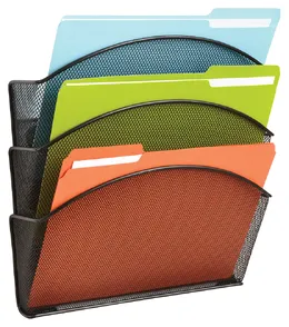 Magnetic Wall File Pockets - Onyx