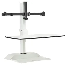 Electric Standing Desk Converter with Dual Monitor Arms - Soar