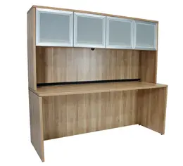 Credenza Desk with Hutch - PL Laminate