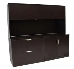 Office Storage Credenza with Hutch - PL Laminate