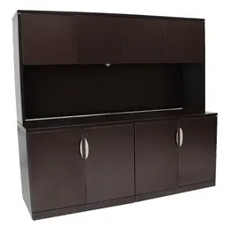 Credenza Storage Cabinet with Hutch - PL Laminate