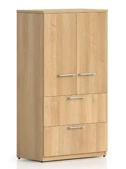 Vertical Storage Cabinet with Lateral File Drawers