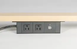 AC & USB Under Desk Power Outlet Strip