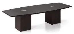 Boat Shaped Conference Table with Cube Base - PL Laminate