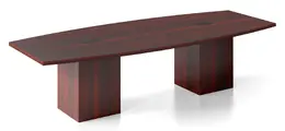 Boat Shaped Conference Table with Cube Base - PL Laminate